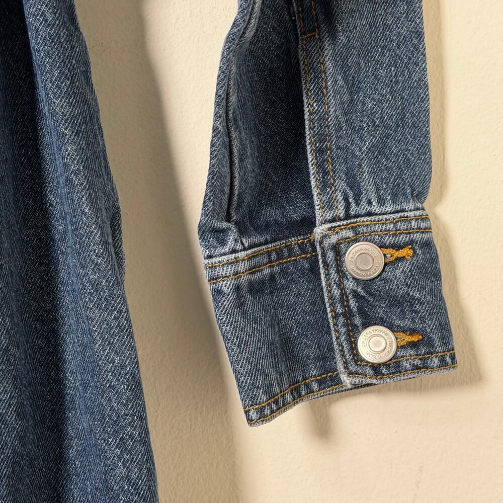 Sm Zara the Doro Midi Denim Dress Button Front Western Y2K Americana Cowgirl - Picture 7 of 8